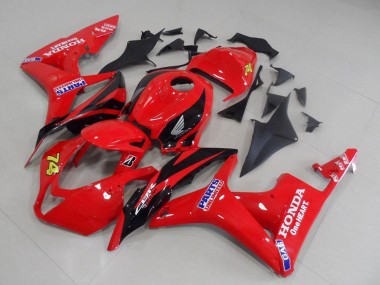 Mejores Carenados Moto Honda CBR600RR 2007-2008 - Rojo Negro Brillante Carrera Unlimited Parts 74