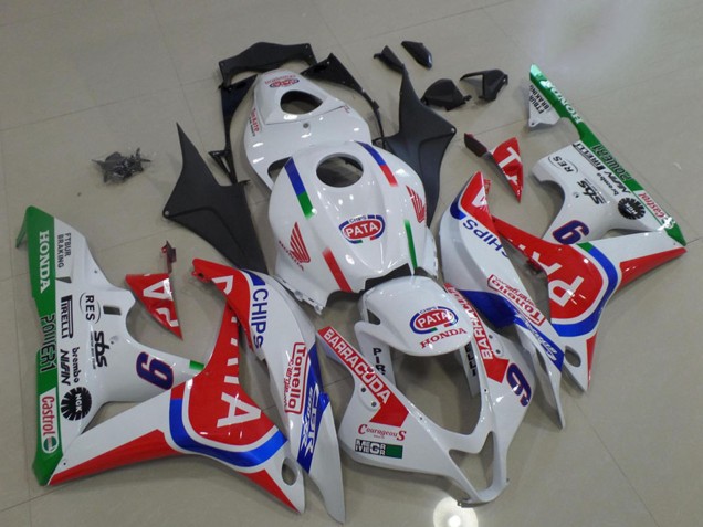 Mejores Carenados Moto Honda CBR600RR 2007-2008 - Blanco Rojo Azul Verde Pata 6