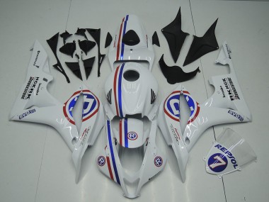 Mejores Carenados Moto Honda CBR600RR 2007-2008 - Blanco Rojo Azul R