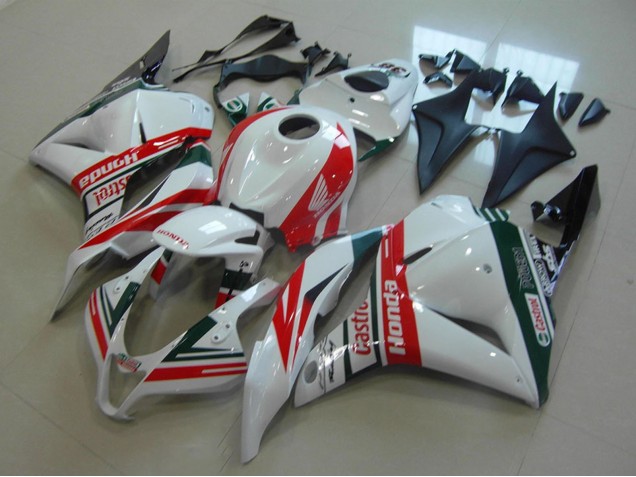 Mejores Carenados Moto Honda CBR600RR 2009-2012 - Blanco Rojo Verde Castrol