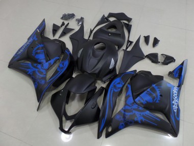 Mejores Carenados Moto Honda CBR600RR 2009-2012 - Negro Mate Azul Cráneo