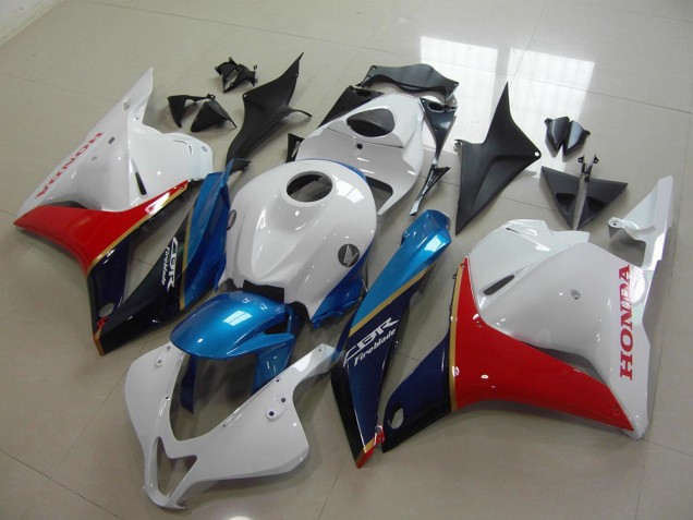 Mejores Carenado Moto Honda CBR600RR 2009-2012 - Blanco Azul Rojo Negro Brillante
