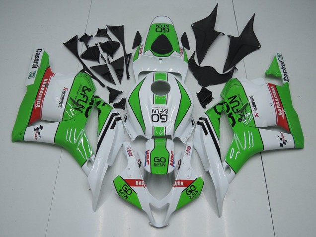 Mejores Carenados Moto Honda CBR600RR 2009-2012 - Blanco Verde Rojo Go Fun