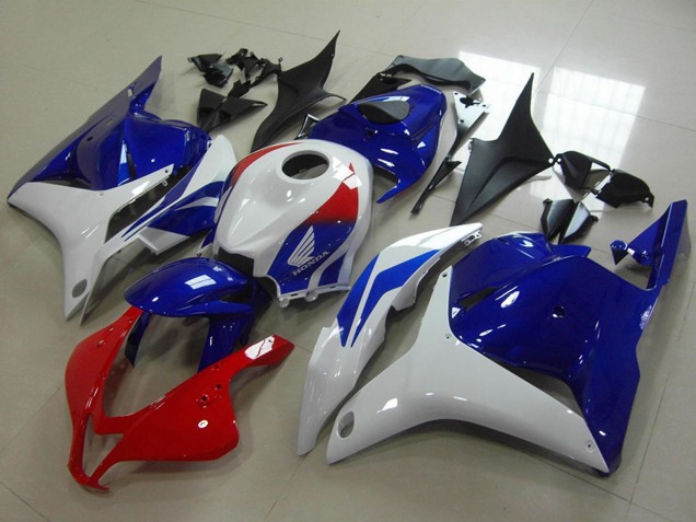 Mejores Carenado Moto Honda CBR600RR 2009-2012 - Blanco Rojo Azul