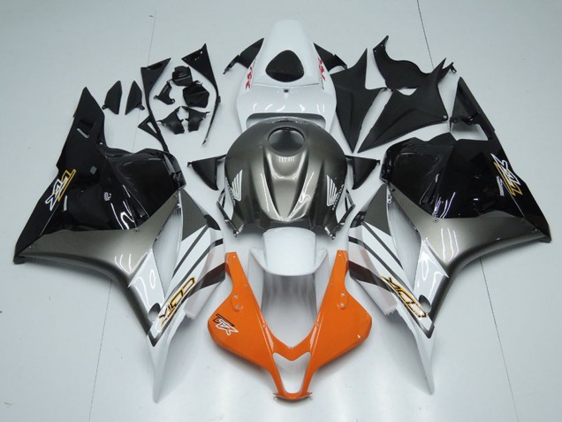 Mejores Carenados Moto Honda CBR600RR 2009-2012 - Blanco Plata Naranja Negro Brillante