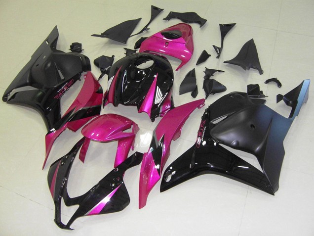 Mejores Carenados Moto Honda CBR600RR 2009-2012 - Rosa Negro Brillante Negro Mate