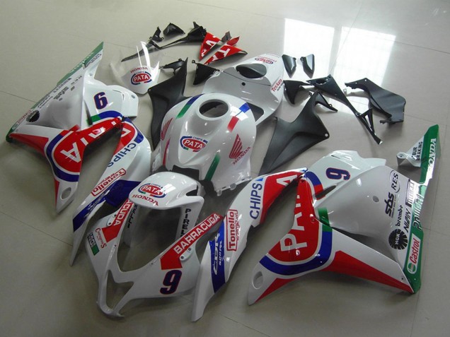 Mejores Carenados Moto Honda CBR600RR 2009-2012 - Blanco Azul Rojo Pata