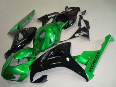 Mejores Carenados Moto Honda CBR1000RR 2006-2007 - Verde Negro Brillante