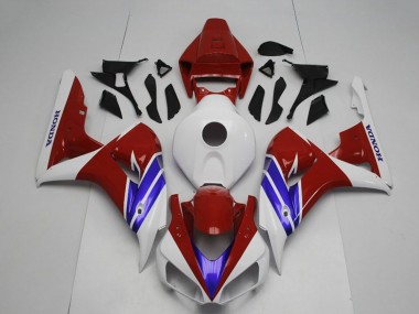 Mejores Carenado Moto Honda CBR1000RR 2006-2007 - Blanco Rojo Azul