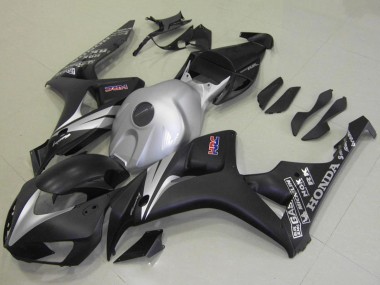 Mejores Kits Carenado Moto Honda CBR1000RR 2006-2007 - Plata Negro Mate
