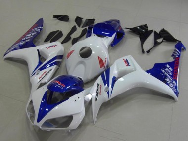Mejores Carenados Moto Honda CBR1000RR 2006-2007 - Blanco Azul Rojo HRC