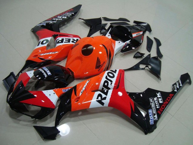 Mejores Kits Carenado Moto Honda CBR1000RR 2006-2007 - Naranja Blanco Rojo Negro Brillante Repsol