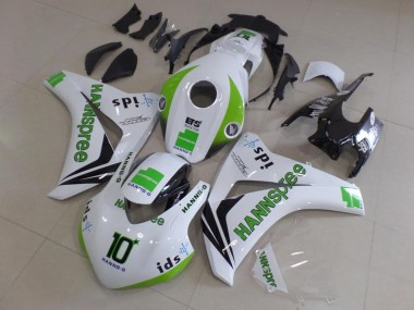 Mejores Carenados Moto Honda CBR1000RR 2008-2011 - Blanco Verde Negro Brillante Hannspree 10