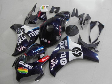 Mejores Carenados Moto Honda CBR1000RR 2008-2011 - Azul Oscuro Blanco Rojo Tuenli HP