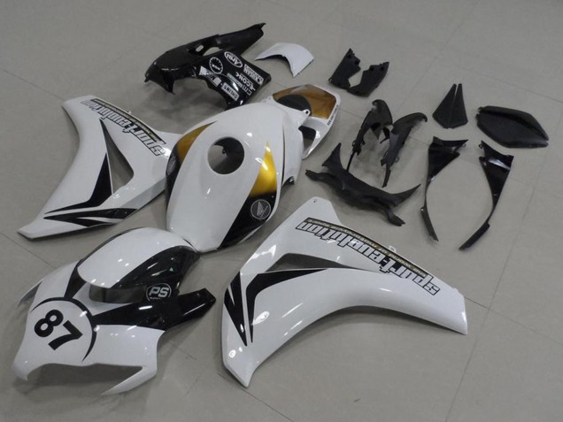 Mejores Carenados Moto Honda CBR1000RR 2008-2011 - Blanco Oro Negro Brillante 87