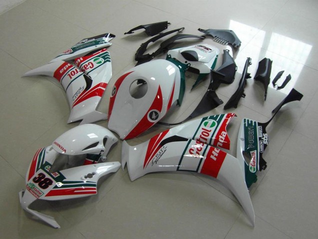 Mejores Carenados Moto Honda CBR1000RR 2012-2016 - Blanco Rojo Verde Castrol 38