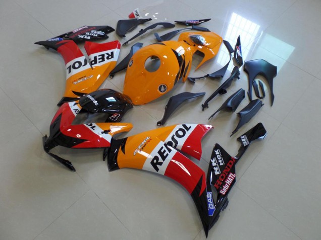 Mejores Carenado Moto Honda CBR1000RR 2012-2016 - Naranja Blanco Rojo Negro Brillante Repsol