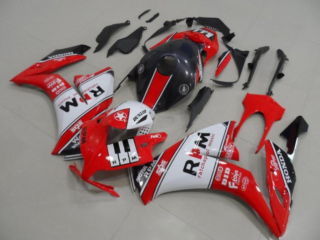 Mejores Carenados Moto Honda CBR1000RR 2012-2016 - Blanco Rojo Negro Brillante Rpm