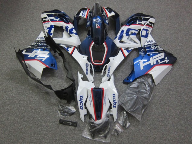 Mejores Carenados Moto BMW S1000RR 2015-2016 - Blanco Rojo Azul HP Tyco