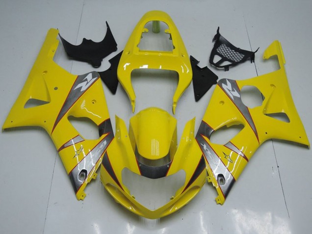 Mejores Carenados Moto Suzuki GSXR 1000 2000-2002 - Amarillo Plata Gris