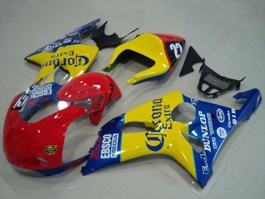 Mejores Carenados Moto Suzuki GSXR 1000 2000-2002 - Amarillo Rojo Azul Corona Carrera