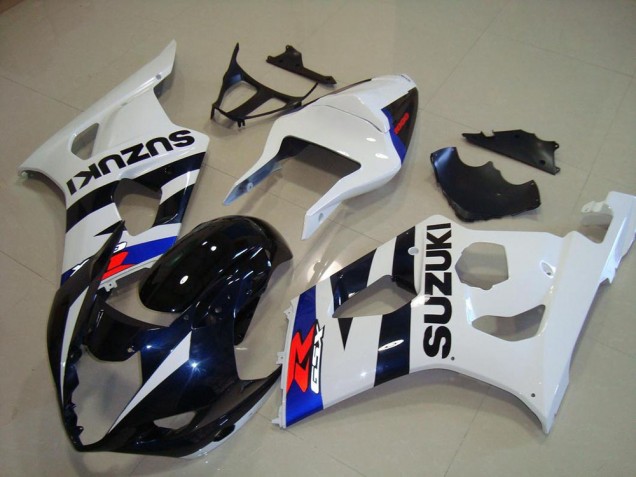 Mejores Carenados Moto Suzuki GSXR 1000 2003-2004 - Blanco Azul Azul Oscuro Rojo