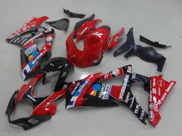 Mejores Carenados Moto Suzuki GSXR 1000 2007-2008 - Rojo Negro Azul Blanco JOMO