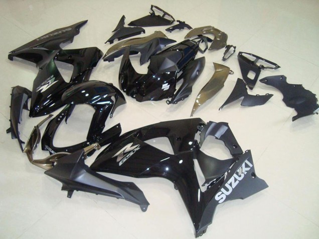Mejores Carenados Moto Suzuki GSXR 1000 2009-2016 - Negro Brillante Negro Mate OEM Estilo