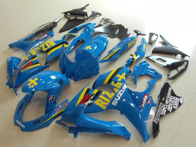 Mejores Carenados Moto Suzuki GSXR 1000 2009-2016 - Azul Amarillo Rizla Hopper Motul
