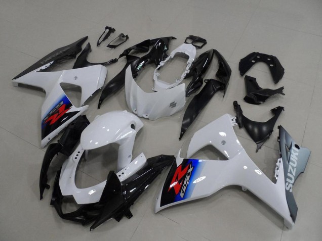 Mejores Carenados Moto Suzuki GSXR 1000 2009-2016 - Blanco Azul Plata Negro