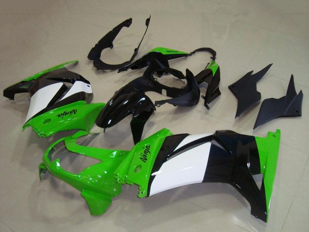 Mejores Carenados Moto Kawasaki ZX250R 2008-2012 - Verde Blanco Negro Brillante