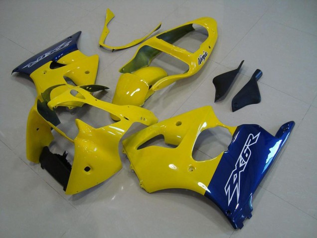 Mejores Carenados Moto Kawasaki ZX6R 2000-2002 - Amarillo Azul