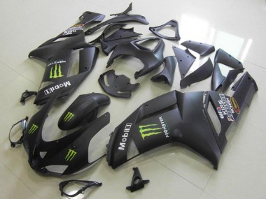 Mejores Carenados Moto Kawasaki ZX6R 2007-2008 - Negro Mate Monstruo