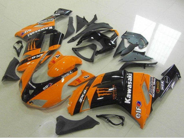 Mejores Carenados Moto Kawasaki ZX6R 2007-2008 - Naranja Monstruo