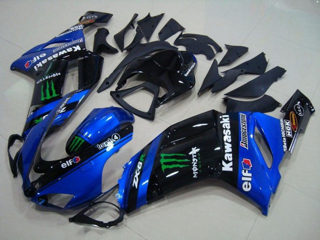 Mejores Carenados Moto Kawasaki ZX6R 2007-2008 - Azul Monstruo
