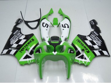 Mejores Carenados Moto Kawasaki ZX7R 1996-2003 - Verde Blanco Negro 5