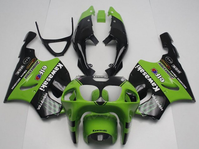 Mejores Carenados Moto Kawasaki ZX7R 1996-2003 - Verde Negro Brillante Monstruo Elf
