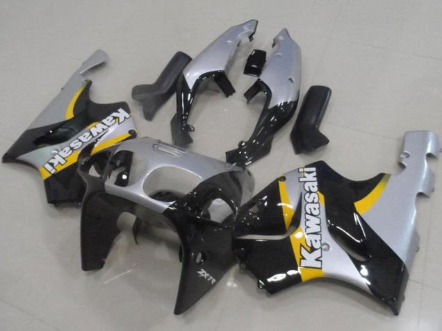 Mejores Carenados Moto Kawasaki ZX7R 1996-2003 - Plata Negro Brillante Amarillo