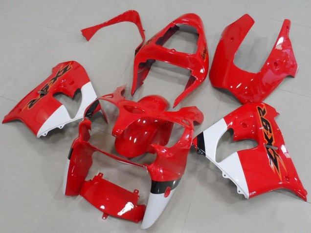 Mejores Carenados Moto Kawasaki ZX9R 2000-2001 - Rojo Blanco