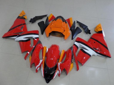 Mejores Carenados Moto Kawasaki ZX10R 2004-2005 - Naranja Negro Blanco