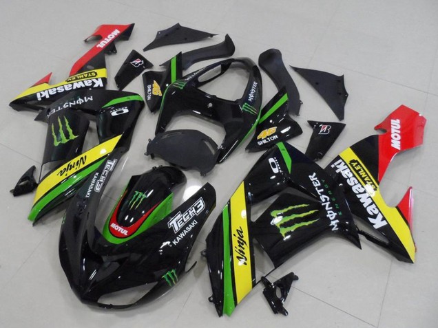Mejores Carenados Moto Kawasaki ZX10R 2006-2007 - Negro Brillante Rojo Amarillo Verde Monstruo