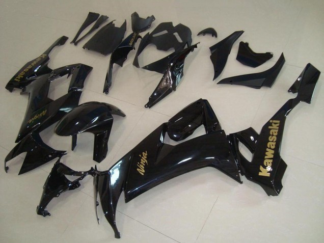 Mejores Carenados Moto Kawasaki ZX10R 2008-2010 - Negro Brillante Oro Calcomanía