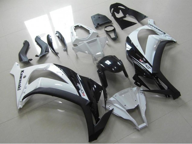 Mejores Carenado Moto Kawasaki ZX10R 2011-2015 - Blanco Negro Brillante