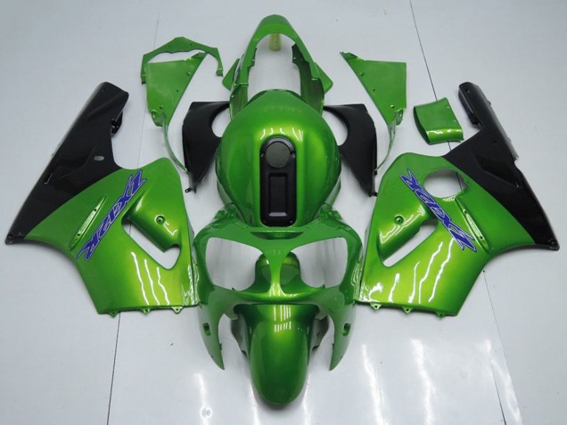Mejores Carenados Moto Kawasaki ZX12R 2000-2001 - Verde Negro Azul