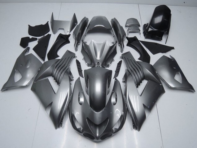 Mejores Carenados Moto Kawasaki ZX14R ZZR1400 2006-2011 - Gris Brillante