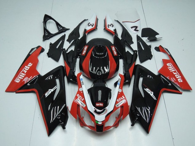 Mejores Carenados Moto Aprilia RS125 2006-2011 - Negro Brillante Rojo Blanco
