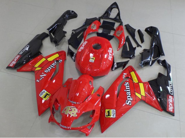 Mejores Carenados Moto Aprilia RS125 2006-2011 - Rojo Negro Amarillo