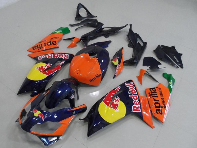 Mejores Carenados Moto Aprilia RS125 2006-2011 - Naranja Rojo Amarillo Azul Oscuro Rojo Bull