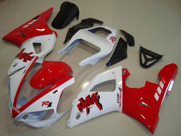 Mejores Carenado Moto Yamaha YZF R1 2000-2001 - Blanco Rojo