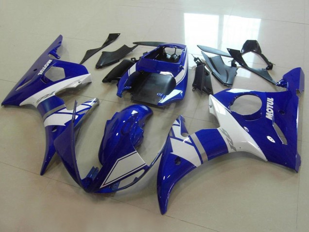 Mejores Carenados Moto Yamaha YZF R6 2003-2004 - Azul Blanco Plata